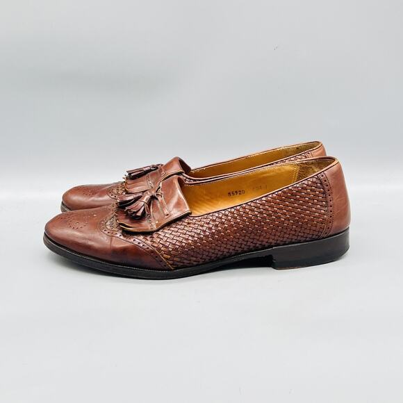 Mezlan Shoes Mens 10.5 Brown Leather Cozumel Kiltie Tassel Loafers Dress Brogue main image 5